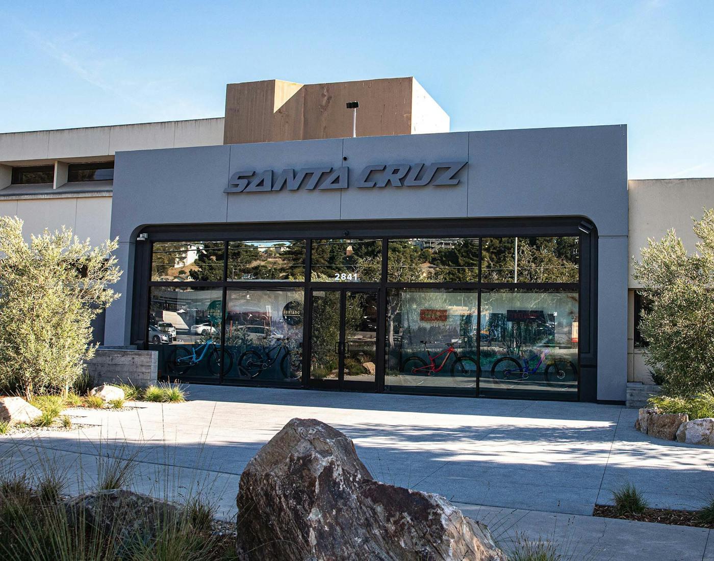 Outside view of the Santa Cruz Bicycles Showroom in Santa Cruz, California